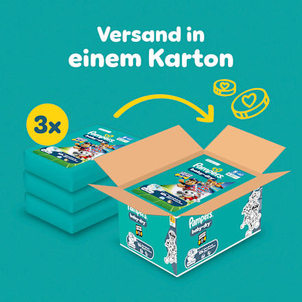 Windeln Baby Dry Gr.5 (11-16 kg) Limited Edition Paw Patrol, Monatsbox Pampers baby-dry