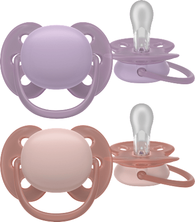 Schnuller ultra soft Silikon, lila/rosa, 6-18 Monate PHILIPS AVENT