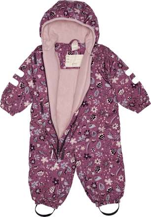 Schneeanzug mit Blumen-Muster, rosa, Gr. 98/104 Dimo