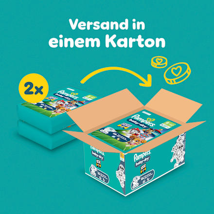 Windeln Baby Dry Gr.6 (13-18 kg) Limited Edition Paw Patrol, Monatsbox Pampers