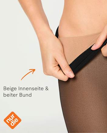 Strumpfhose mit Herz-Design warm & transparent strapazierfähig schwarz Gr. 38/40, 80 DEN nur die
