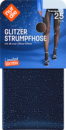 Strumpfhose mit Allover-Glitter-Effekt blau Gr. 38/40, 25 DEN nur die