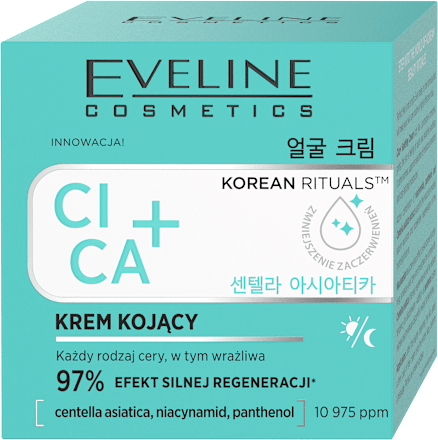 Krem kojący dzień/noc Cica+ Korean Rituals EVELINE COSMETICS