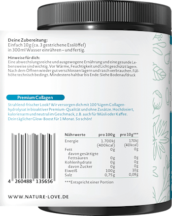 Premium Kollagenpulver Nature Love