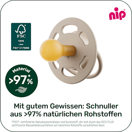 Schnuller cherry night rot/braun, Gr.1, 0-6 Monate Nip