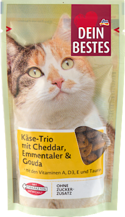 Katzensnack Käse-Trio Cheddar, Emmentaler und Gouda Dein Bestes