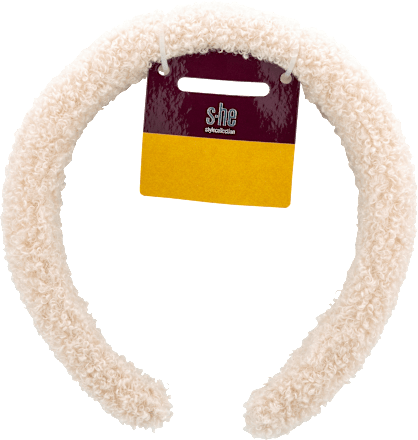 Haarreif in Teddy-Optik cremeweiß s-he stylecollection