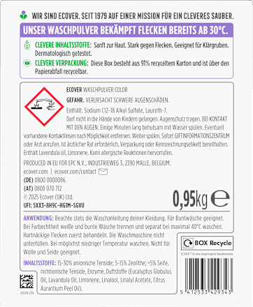 Colorwaschmittel Pulver  ECOVER