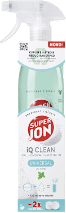 Univerzalno sredstvo za čišćenje iQ Clean + 2 refill tablete – ulje mente SUPER JON