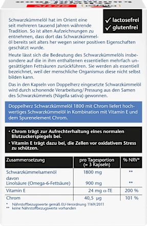 Kapseln Schwarzkümmelöl 1800 Doppelherz