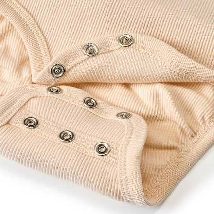 Wickelbody Langarm mit Mitwachsfunktion, beige, Gr. 62/68 ALANA