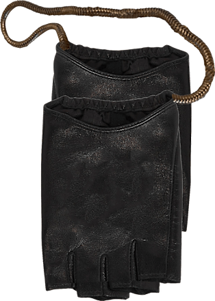 Kožne rukavice bez prstiju, br. M - Black PURSET