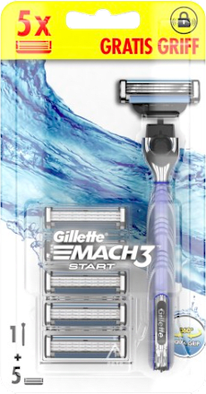 Rasierklingen Mach3 Start + Griff Gillette