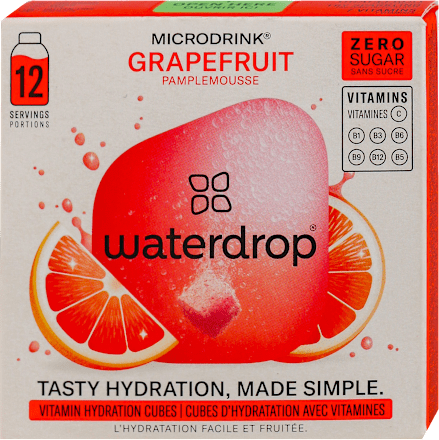 MICRODRINK GRAPEFRUIT tablete - osvežavajuće bezalkoholno piće sa ukusom grejpfruta, sa zaslađivačima i vitaminima waterdrop