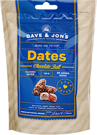 Ízesített datolya, kókuszos csokoládégolyó ízű DAVE & JON'S
