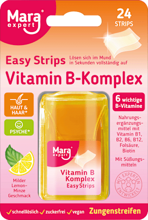 Vitamin B kompleks v lističih z okusom limone in mete Mara