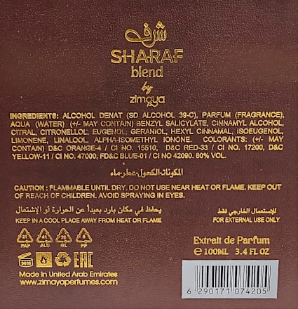 Sharaf Blend Woda perfumowana damska zimaya