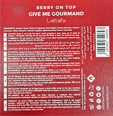 Eau de parfum Berry on top donna Lattafa