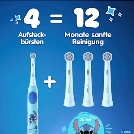 Aufsteckbürsten iO Sanfte Reinigung Kinder Stitch, ab 6 Jahren Oral-B