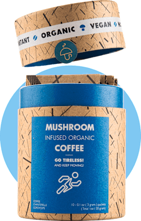 Instant kava obogaćena gljivama – Go Tireless!, 10 vrećica MUSHROOM CUPS