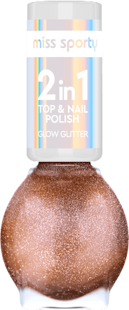 lak na nehty 2 v 1 Glow Glitter 80 miss sporty