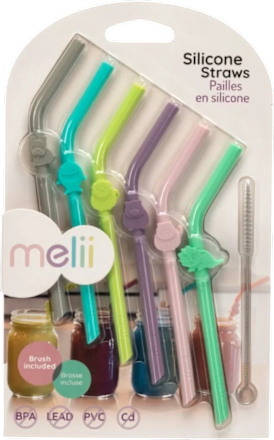 Set 6 paie de silicon cu perie melii