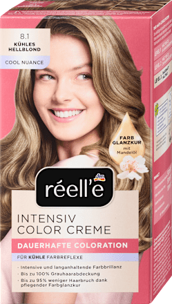Haarfarbe Intensiv Color Creme Kühles Hellblond 8.1 réell‘e