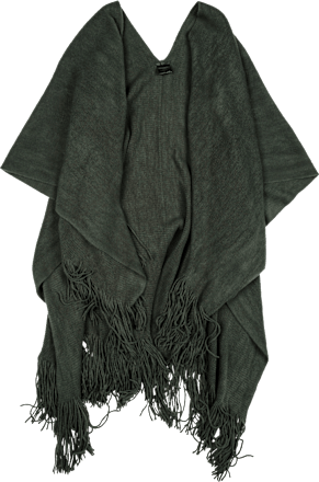 Poncho offen olive PURSET