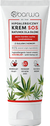 Krem do rąk hipoalergiczny z olejem z konopi SOS Barwa