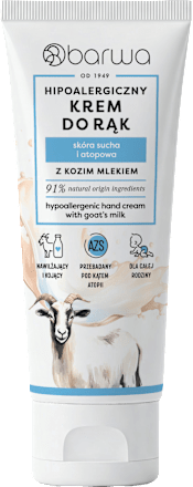 Krem do rąk hipoalergiczny z kozim mlekiem Barwa