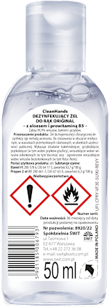 Żel antybakteryjny do rąk z aloesem i prowitaminą B5 CleanHands
