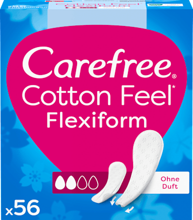 Slipeinlagen Cotton Feel Flexiform ohne Duft Carefree