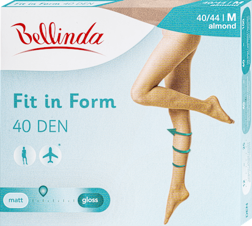 punčochové kalhoty FIT in FORM, velikost 44, almond Bellinda