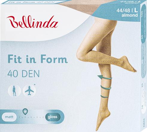 punčochové kalhoty FIT in FORM, velikost 48, almond Bellinda