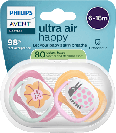 Schnuller ultra air Happy rosa 6-18 Monate PHILIPS AVENT