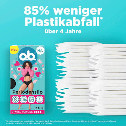 Periodenunterwäsche schwarz, Gr. M/L o.b.