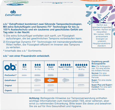 Tampons Extra Protect Tag+Nacht Super o.b.