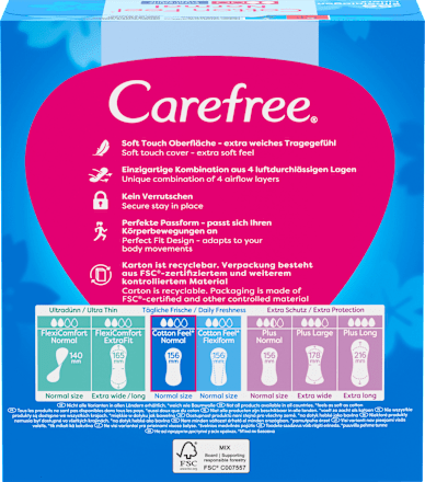 Slipeinlagen Cotton Feel Normal Frischeduft Carefree