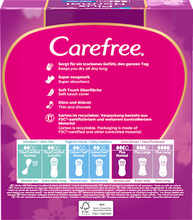 Slipeinlagen Plus Original mit Frischeduft Carefree