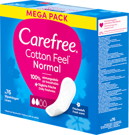 Slipeinlagen Cotton Feel Normal Frischeduft Megapack Carefree