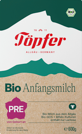 Anfangsmilch Pre von Geburt an Töpfer