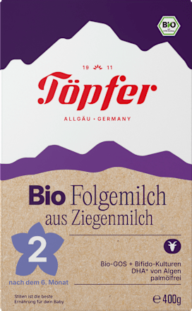 Folgemilch 2 aus Ziegenmilch nach dem 6. Monat Töpfer