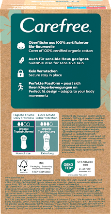 Slipeinlagen Organic Cotton Normal Carefree