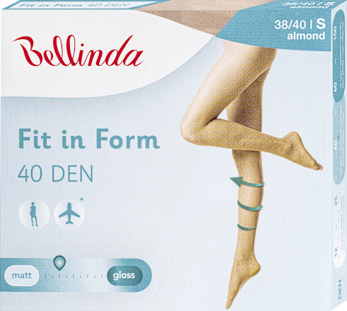 punčochové kalhoty FIT in FORM, velikost 40, almond Bellinda