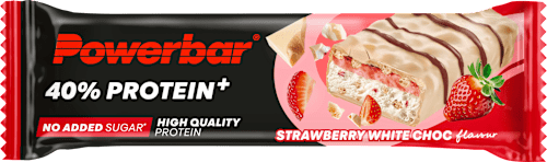 Proteinriegel 40 % + Crisp Strawberry White Choc PowerBar