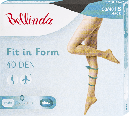 punčochové kalhoty FIT in FORM, velikost 40, černá Bellinda