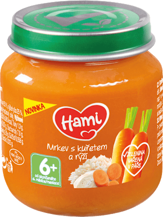 příkrm Mrkev s kuřetem a rýží Hami