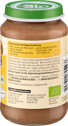Frucht & Getreide Pflaume-Apfel-Birnen Müsli ab dem 8. Monat dmBio