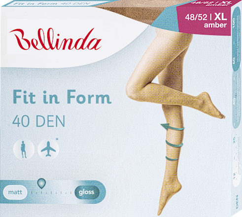 punčochové kalhoty FIT in FORM, velikost 52, amber Bellinda