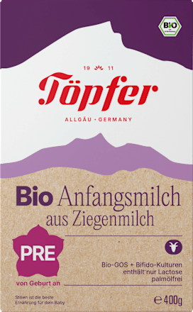 Anfangsmilch Pre aus Ziegenmilch von Geburt an Töpfer